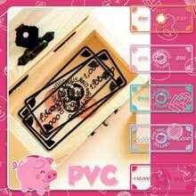 TLL  50 Pcs Pig Cash Play Money Stuffing Placeholder For Envelopes Binder Pocket Cash Stuffing Placeholder Place Holder For 100 Envelopes Money Saving ChallengeTLL2574 - Trong suốt - Xem 4