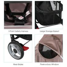 Foldable Lightweight Baby Stroller Travel Pushchair 0-36 Months Age Group 13 Lbs Coffee - 咖啡棕 - 查看 5