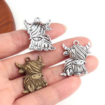 10pcs/20pcs Vintage Zinc Alloy Lion Pendant, Animal Shaped Charm, Men Keychain, Suitable For Handmade Jewelry Earrings Necklace Keychain Decoration