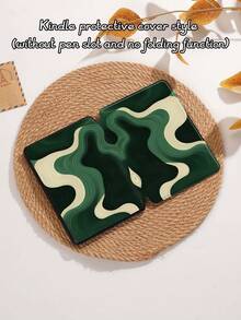 曲线图案 iPad 保护套，兼容 iPad 9.7/10.2/10.5/10.9/12.9/Pro 11、第 10 代，兼容三星 Galaxy Tab S6 Lite 10.4 英寸，兼容 Kindle Paperwhite 第 12 代 2024、Kindle（第 11 代）2022 年发布，柔软防摔保护，智能支架/自动唤醒/睡眠 - 彩色 - 查看 7