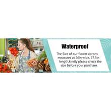 BOUMUSOE 3 Pack Floral Aprons With Pocket, Blooming Womens Aprons Waterproof Adjustable Cooking Aprons For Kitchen Gardening And Salon