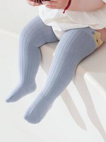 1 Pair Toddler Boys' Soft, Comfortable, Stretchy Cartoon Cute Over-The-Knee Socks, Daily Use - Blue - View 3
