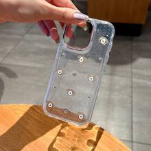 Evil Eye 1pc Electroplated Frame Glitter Eye Resin Phone Case Compatible With IPhone 11 12 13 14 15 16 Series - Clear - View 4