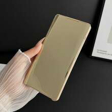 1 قطعة حافظة هاتف محمي مرآة مطلية بالكهرباء، متوافقة مع هواتف سلسلة A، حماية كاملة للجسم، A56 مرآة مطلية بالكهرباء، A16 غطاء أمامي من البولي كربونات + غطاء خلفي من الجلد المدبوغ مزود بحامل، A26 طراز أعمال كلاسيكي عالي الجودة، A15 غطاء قلاب من الجلد المدبوغ مزود بمرآة ذكية وحامل