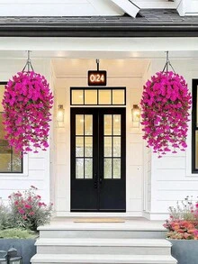 Colorful Artificial Plant Flowers, Silk Daisy Eucalyptus, Morning Glory Hanging Basket Uv Resistant, For Outdoor Decoration, Courtyard Decoration, Garden Decoration, Corridor Decoration, Terrace, Wedding Decoration, Hand Bouquet, Summer Decoration, Home Decoration, Living Room And Bedroom Decoration, Desktop Decoration, Wall Decoration, Vase Flower Arrangement