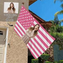 1件定制肖像宠物旗，可定制美国国旗，庭院装饰旗，户外装饰旗，独特、可水洗、高端、透气、个性化，是送给他/她的理想礼物，也可用于房间、办公室装饰，不含旗杆，家用纺织品，营造圣诞家居氛围，透气、柔软、温馨，花卉野餐主题，北欧风格 - 彩色 - 查看 7