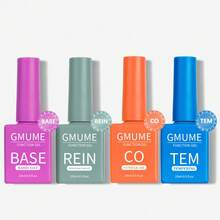 Kit de esmalte de uñas de gel de alta brillo y larga duración, incluye: Top Coat sin necesidad de limpiar, Base Coat, Top Coat reforzado, Removedor mágico, Top Coat mate, Base Coat de goma, Aceite para cutículas, Gel 5 en 1, Imprimador pH, Base Coat pelable. Para manicura en casa y profesional con efecto de uñas de gel que se puede despegar.