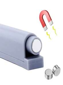 5/10PCS Cabinet Buffers Push To Open Door Catches Magnetic Latch Quiet Close With Invisible Handle Furniture Hardware Accessory - Grey - View 7
