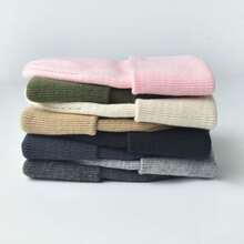 1pc Unisex Winter Knitted Hat, Outdoor Cycling Warm Cold-Proof Hat, Ski Hat And Gloves Solid Color Set, Suitable For Daily Commuting, Skiing, Cycling, Etc., Knitted Hat, Hat, Women's Hat, Men's Hat Fall