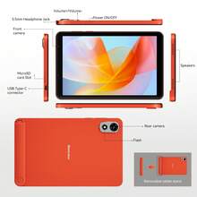 Blackview ZENO 8英寸平板电脑，带SIM卡槽，Android 15游戏平板电脑，配备可拆卸支架，4GB+64GB，8英寸双卡双待4G LTE和5G WiFi，90Hz高清显示屏，支持Widevine L1和GPS