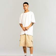 Beige Cargo Shorts - Beige - View 3