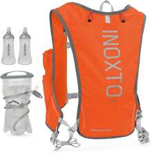 INOXTO Mochila con Chaleco de hidratación para Correr, Paquete Aislado Ligero con Bolsa de Agua de 1.5 L para Senderismo, Senderismo, Correr, Ciclismo, Carreras, maratón para Mujeres, Hombres y niños PVBF - 588naranja - Ver 13