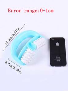 1 件手臂 2 轮 V 型按摩器，塑料手动滚轮按摩器，圆形手柄按摩器，手持式腿部滚轮按摩器 - 彩色 - 查看 3