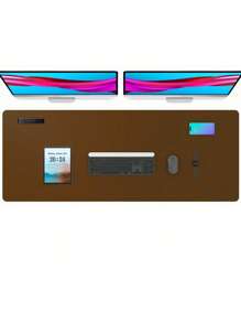 Extra Large Mouse Pad, Writing Pad, Office Desk Mat, Desktop Protector, Waterproof PU Leather + Non-Slip Velvet, Multiple Sizes Available In White, Black, Pink, Apricot, Blue, Purple, Yellow, Green, Coffee, Gray, Light Gray, Gaming Desk Mat, Desk Protector Pad, Multiple Colors, Office, Student, Study Desk, Long Desk Mat, Home Decor Pad, Scratch-Resistant, Anti-Glare Leather, Coffee Table Mat, Laptop Protective Pad, Waterproof, Reusable, Extra Long Extra Large, Easy To Clean, Office Supplies, Study Home Goods