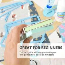 6pcs Book Binding Kit, Easy Scrapbooking Tools, Includes Full-Size Templates And Cutting Guide, Suitable For Notebooks, Diaries, Etc.