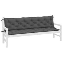 Larryhot Cojines de banco de jardín 2 uds antracita 200x50x7 cm, hermoso y práctico, estilo decorativo. - Gris Oscuro - Ver 3
