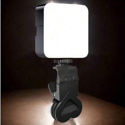 1PC Portable Mini Clip-On Fill Light, Selfie Ring Light LED Light Portable LED Video Light Dimmable, Camera & Camcorder Vlogging For Photo Selfie Video Recording Zoom Meeting,Interviews, Live Streaming,Vlog,Family Gatherings, Christmas Party Shooting,For Handheld Selfie, Outdoor Activities,Does Not Include Battery, Needs To Be Purchased Separately