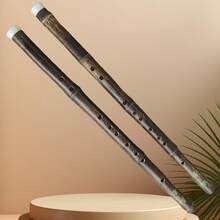 1支古典素面紫色竹制六孔竖笛，高品质F/G调天然竹制管乐器，专业乐器，手工光滑表面，音乐爱好者礼物，适合初学者和专业人士，传统竹制木管乐器，音质纯正。 - 彩色 - 查看 2