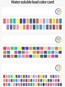 1pc 72/48/36 Colors Oil-Based/Water-Soluble Colored Pencils Set, Art Supplies For Painting, Sketching, Coloring