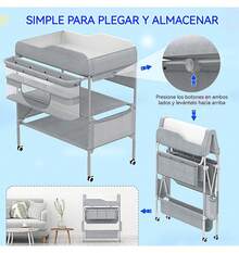 Diaper Changing Table - Grey - View 3