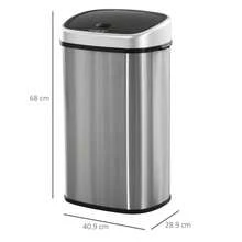 58L Silver Stainless Steel Sensor Bin - Automatic Touchless Kitchen Trash Can With Odor Control - Modern Waste Bin For Home Or Office - Default - View 3