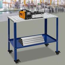 Modern 36''*18'' Rectangular Steel Blue Portable Welding Table With Holes On Top - Default - View 11