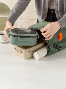 1 pieza Bolsa de almuerzo aislada y plegable, bolso de mano, gran capacidad para trabajadores de oficina, estudiantes, bolsa térmica para bento, resistente al agua, mantiene la comida caliente/fría, suficiente para una comida completa, alta calidad, adecuada para el hogar, la mañana, salidas, viajes, picnics