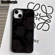 Fundas y carcasas protectoras para teléfono con diseño de figuras caladas, con orificios grandes. Compatibles con phone 16 Pro Max, 16, 15 Pro, 14, 14 Plus/14 Pro Max, 13, 13 Pro, 12 Pro, 11/11 Pro. Regalos para cumpleaños y festividades - Negro - Ver 2