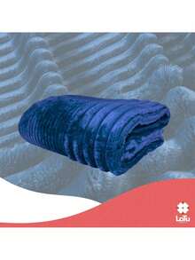 Manta Casal\Queen\Solteiro Coberta Cobertor Toronto Flannel 280g/m² Coberdrom Super Grosso Inverno - Azul Marinho - Visão 5