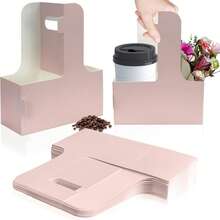 15 peças/pacote Suporte de Copo Descartável de Papel Kraft Grosso, Adequado para Embalagem de Flores, Café, Chá com Leite para Viagem