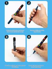 1pc 260 Colors Acrylic Marker Pens, Thin Tip, Waterproof, Odorless, Stackable, Art Brush, Suitable For Colored Pencil Markers, Painting Stationery, School Supplies, For Artists Painting Brush, Used For Making Christmas, Thanksgiving, New Year Gifts, Easter Eggs, Holiday Gifts, Card Making, Metal, Ceramic, Wine Glass, Halloween Decoration Graffiti Pens