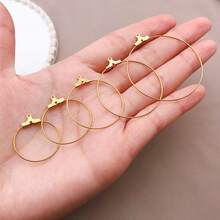 10 件不锈钢防过敏 20/25/30/35/40 毫米圆形串珠耳环配件适用于耳环工艺珠宝制作 - 彩色 - 查看 5