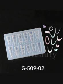 Nail Art Flower Mold, Spring And Summer Flower Design Skirt, Heart-Shaped Three-Dimensional Nail Art Carving Mold, Frangipani, Cherry Blossom, Rose, Five-Petal Flower Silicone Mold