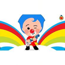 Plim Background Birthday Party Photography Cartoon Photo Background Rainbow Vinyl Desktop Banner Decoration Supplies 003 - Trắng 2 - Xem 6
