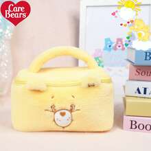 CARE BEARS Care Bears Large Capacity Cute Plush Make Up Bag,Travel Essentials,Care Bear Cartoon Embroidery Design Cosmetic Bag With Handle,Cheer Bear, Gift,Christmas Gifts,Gifts For Women,Halloween