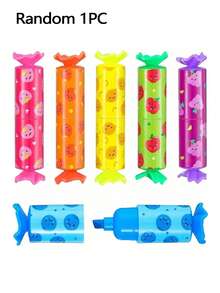 3 pezzi Mini evidenziatori pastello caramella, 6 colori carini con punta a scalpello per feste a tema caramelle, compleanni, disegno, realizzazione di cartellone, diari, biglietti di auguri, forniture scolastiche e per ufficio, ritorno a scuola
