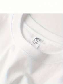 100% Cartoon Cute Printed Short Sleeve Round Neck T-Shirt, Summer New, Loose Fit, For Women - White - View 4