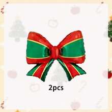 Kit arco di palloncini natalizi - palloncini rossi e dorati con fiocco natalizio a righe, palloncini in poliestere e foil, per compleanno, matrimonio, decorazione natalizia, feste invernali, forniture per feste di Natale