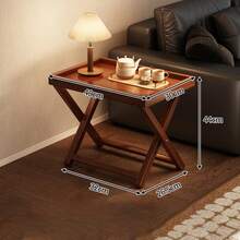 Folding Side Table, Living Room Sofa Side Cabinet, Storage Tray, Side Table, Mobile Tea Table, Tea Tray, Outdoor Table - Multicolor - View 5