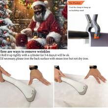 1 pièce Bannière de fond de Père Noël afro-américain, décoration de Noël avec paysage enneigé et boîtes cadeaux, sans électricité requise. Noël, Nouvel An, anniversaire, célébration de fêtes toutes saisons, décoration de Noël