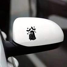 Ghost Reading Decal | Car Window Rearview Mirror Laptop Phone Case Bumper Sticker | Holographic Spooky Bats, Book Lover, Smut Dark Romance, Halloween Car Stickers - A - View 6