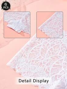 6 szt. seksownych koronkowych, prześwitujących bokserek damskich o średnim stanie, dojrzałe, urocze, romantyczne majtki w stylu vintage, odświeżająca, swobodna i wygodna bielizna na każdą porę roku, prezent na Halloween, podróż, imprezę i Boże Narodzenie