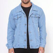Jaqueta Homem Jeans Masculina - Lavagem clara - Visão 3