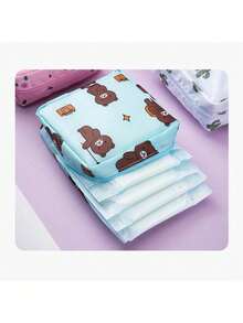 Cartoon Style Sanitary Napkin Storage Bag - 藍色 - 查看 2