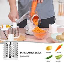 Manueller Gemüseschneider 3-in-1 – Spiralschneider, Reibe & Raspel für Obst, Gemüse und Nüsse