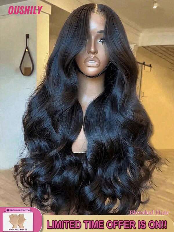 باروكة شعر طبيعي بكثافة 200% ذات موجات جسم وخط شعر أمامي من الدانتيل - 13*4 خط شعر طبيعي مبيض العقد، باروكة أمامية من الدانتيل بدون غراء مع شعر طفل - باروكة قصيرة 8-14 بوصة - بدون غراء بدون مهارات، شعر برازيلي عذراء مخلوط، باروكة بدون غراء مسبقة السحب مسبقة الكي موجة فضفاضة خط وسطي - مظهر طبيعي للنساء لحفلات الهالوين والأعياد والتنكر في عيد الميلاد