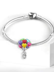 1 mặt dây chuyền hình khinh khí cầu bằng bạc sterling 925 sáng bóng, thích hợp để tự làm vòng tay và làm trang sức nữ. - Phong cách 6 - Xem 6