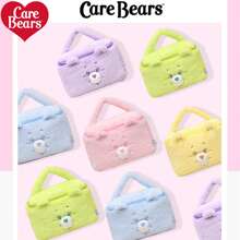 CARE BEARS Care Bears Large Capacity Cute Plush Make Up Bag,Travel Essentials,Care Bear Cartoon Embroidery Design Cosmetic Bag With Handle,Cheer Bear, Gift,Christmas Gifts,Gifts For Women,Halloween