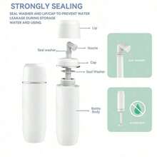 Bình vệ sinh sau sinh và vùng kín di động, bồn cầu di động, thích hợp cho việc vệ sinh cá nhân và du lịch, thiết kế chống rò rỉ, bình chứa nước có thể tháo rời, thiết kế độc quyền được cấp bằng sáng chế, phụ kiện phòng tắm, dụng cụ phòng tắm - 340ML - Xem 5