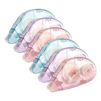 1PC/4pcs/6pcs Double-Sided Tape Roller For Scrapbooking, Adhesive Tape Glue Runner, Scrapbook Supplies And Craft Supplies For Scrapbooking, Gift Wrapping And Photo Tape